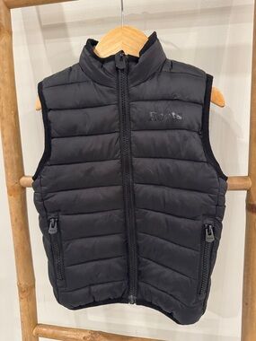 Roots reversible Kids Black Quilted Puffer Vest